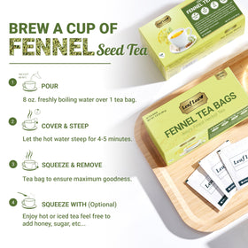 LeafLea Aromatic fennel tea steam invites a comforting ritual.