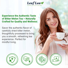 LeafLea bitter melon tea bags with string tag for easy brewing