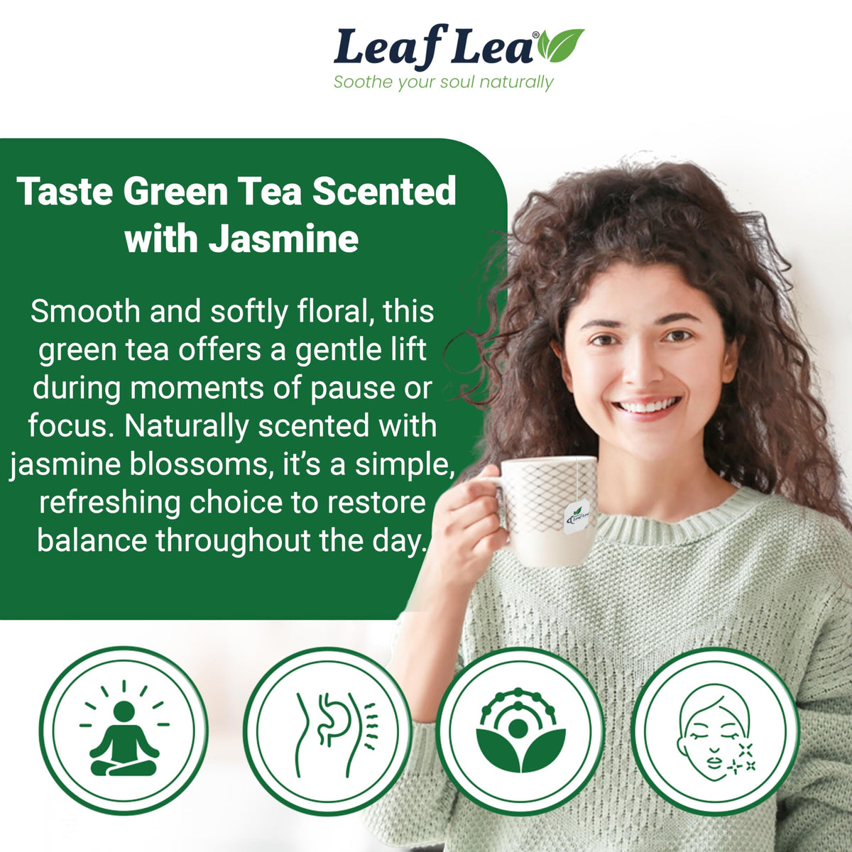 LeafLea brand logo on packaging for easy recognition.