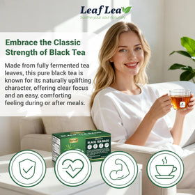 LeafLea brewed cup with steep tea invites robust aroma.