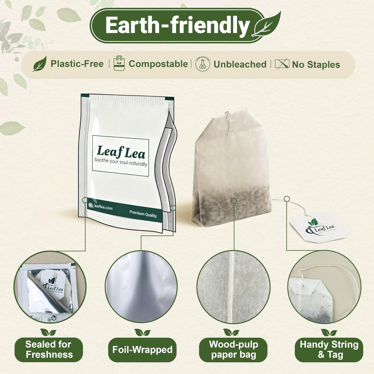 LeafLea caffeine lift in a morning brew provides gentle energy.