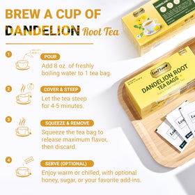 LeafLea gift-ready box of dandelion tea bags