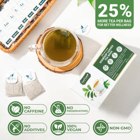 LeafLea double-bottom filter tea bag ensures clean taste and safe brewing