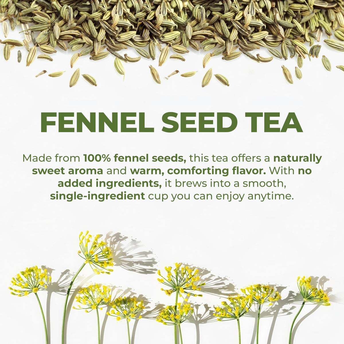 LeafLea fennel tea bag closeup highlighting aroma for a soothing post-meal moment