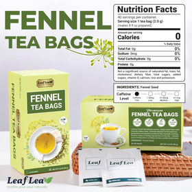 Brewing LeafLea fennel tea in a cup for a gentle sip