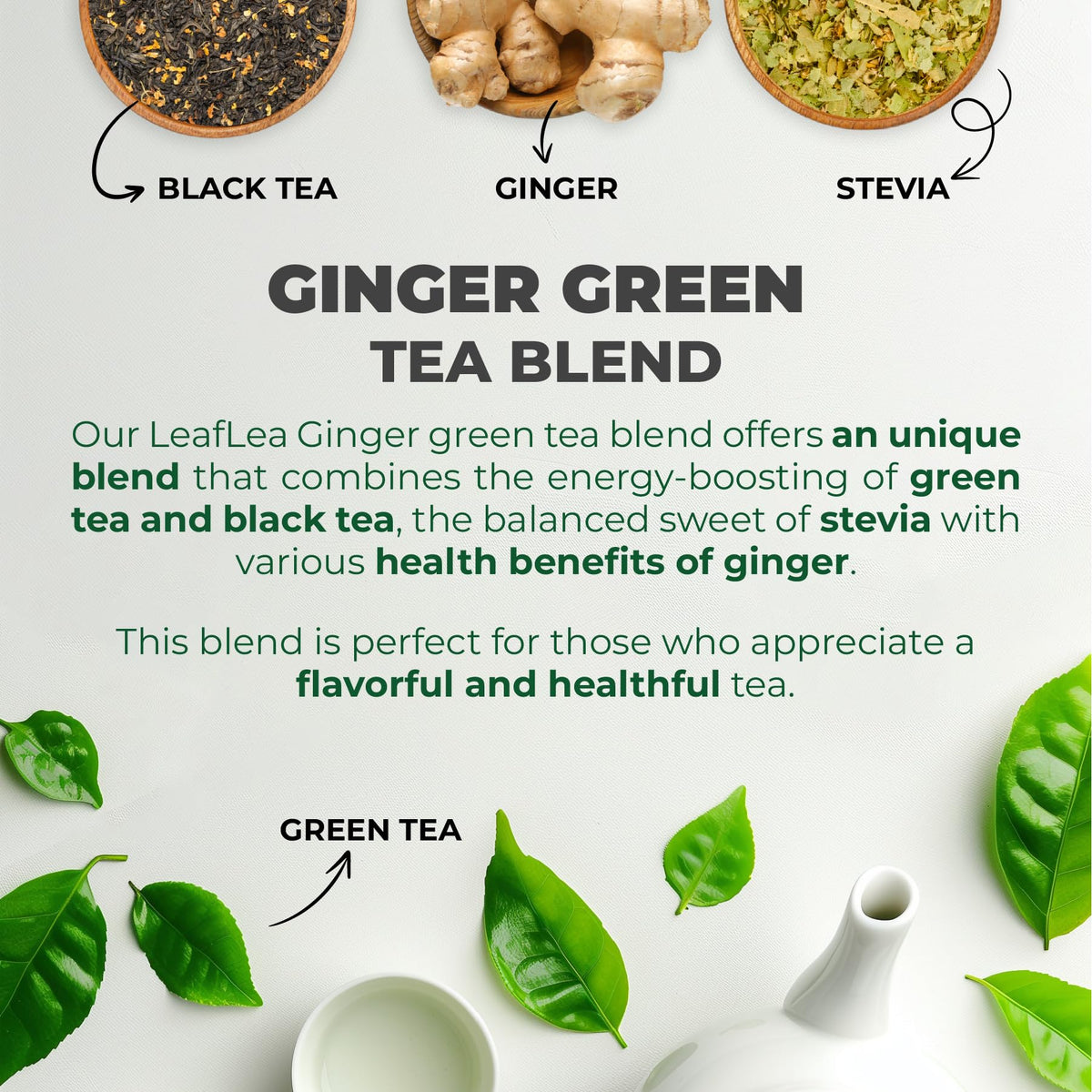 LeafLea foil-packaged tea bags preserve freshness for travel and daily use.