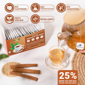 LeafLea gift-ready cinnamon tea tin shines for gifting.