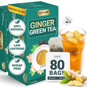 LeafLea Ginger Green Tea Bags offer a spicy, comforting start to your day.