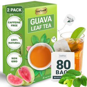 LeafLea Guava Leaf Tea box packaging, ideal for gifting and premium at-home tea rituals