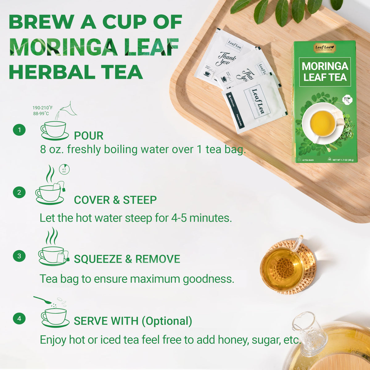 Gift ready moringa tea gift box for tea lovers