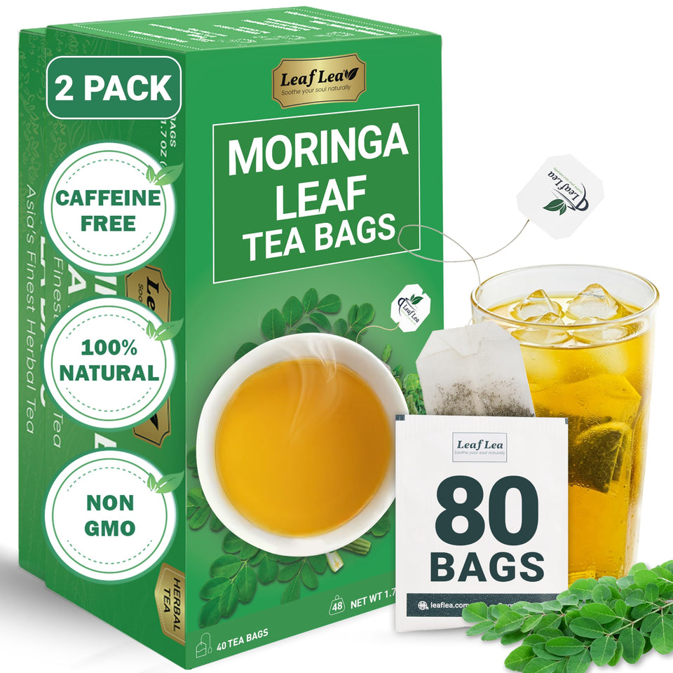 LeafLea Moringa tea bags in packaging preserving fresh flavor