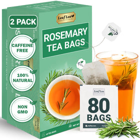 LeafLea rosemary tea bags in box for easy daily brewing