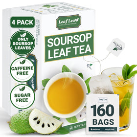 LeafLea soursop tea bag packaging highlights purity and convenience for daily use