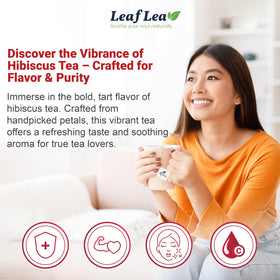 Tea bag with string tag by LeafLea enables easy steeping anywhere.