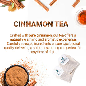 LeafLea tea bags closeup showing natural cinnamon aroma.