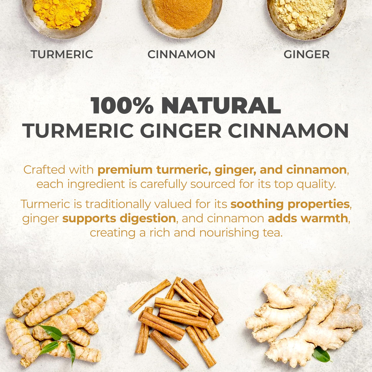 LeafLea turmeric ginger cinnamon tea brewing and steeping to release aroma