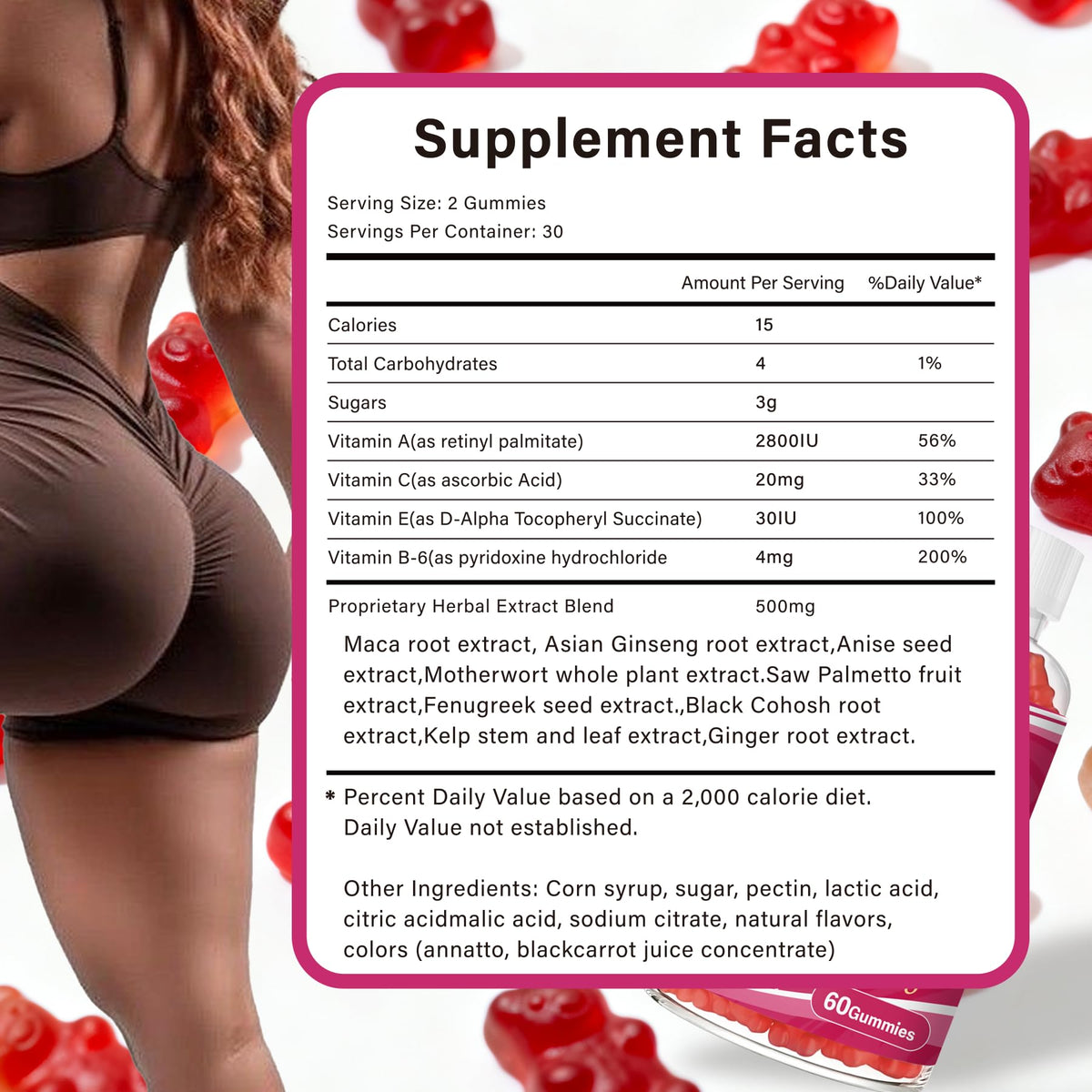 Leafroot Hip Butt Gummies on-the-go image, ideal for busy schedules.