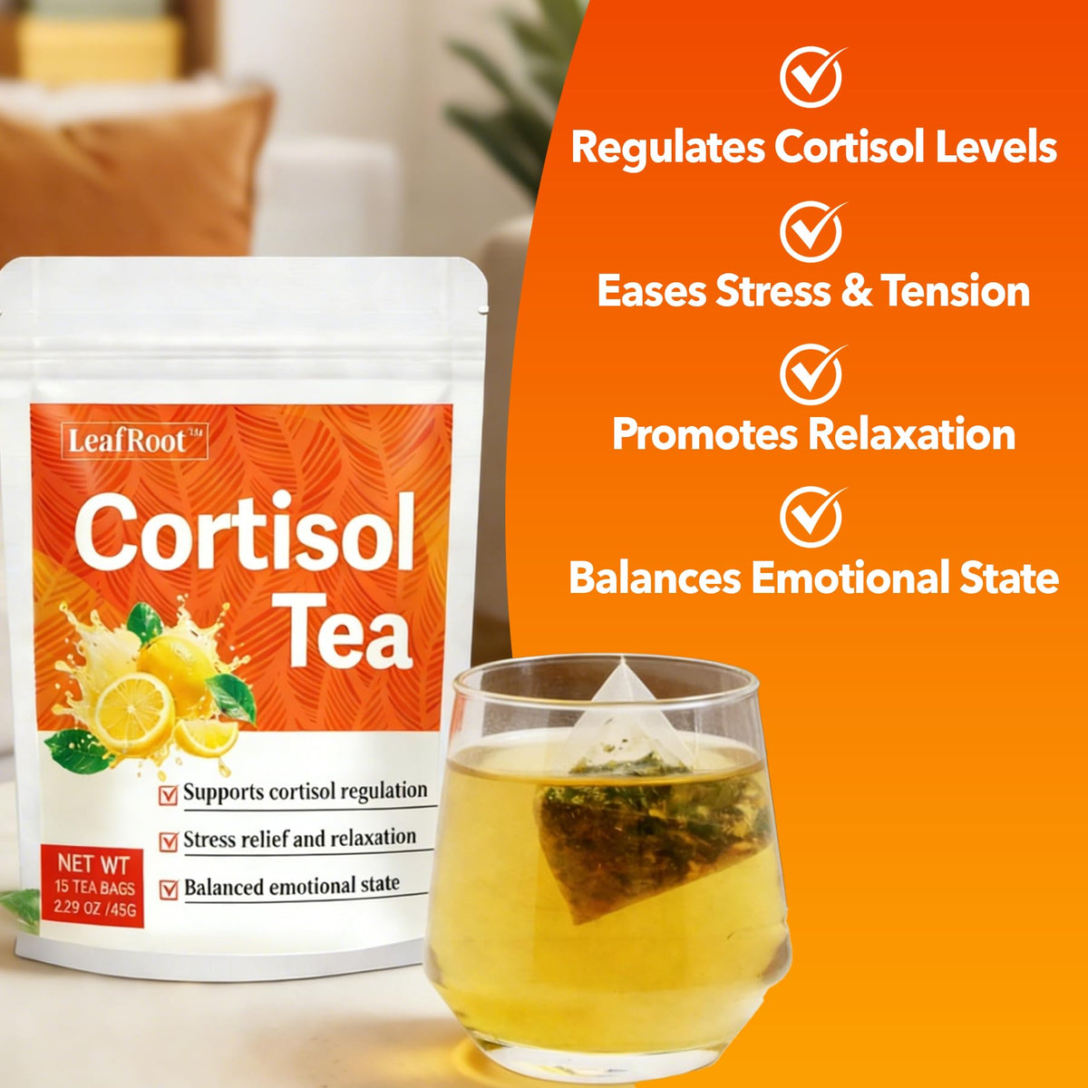 Leafroot loose leaf tea pack ready for calm moments