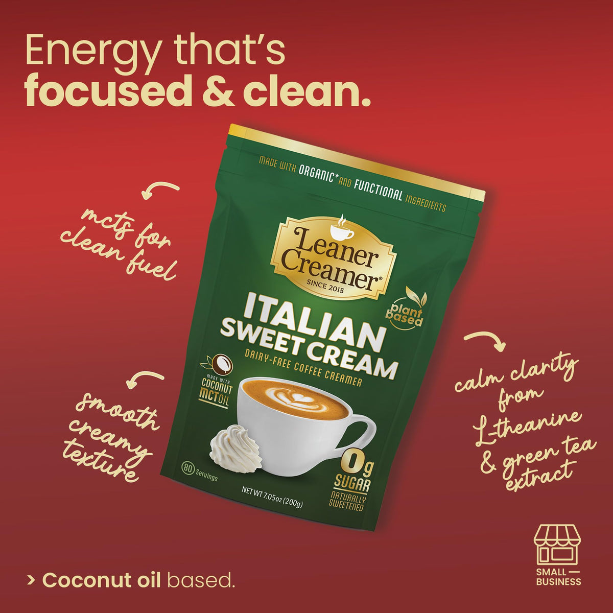 Leaner Creamer organic-coconut-milk-ingredients displays natural base.