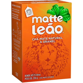 Leão Leo toasted mate tea brewed in a cup, with rich aroma and smooth flavor.