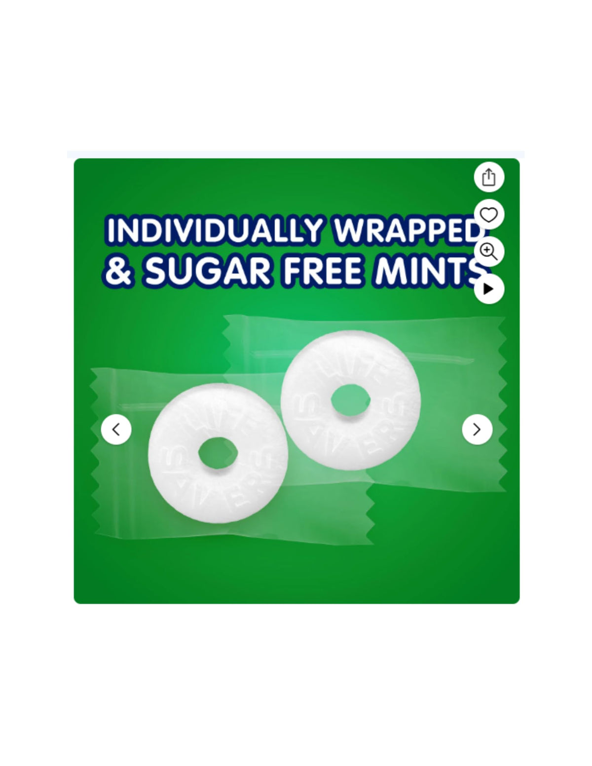 Close-up of Leathnu Foundry Wintergreen mints showing classic wintergreen flavor.
