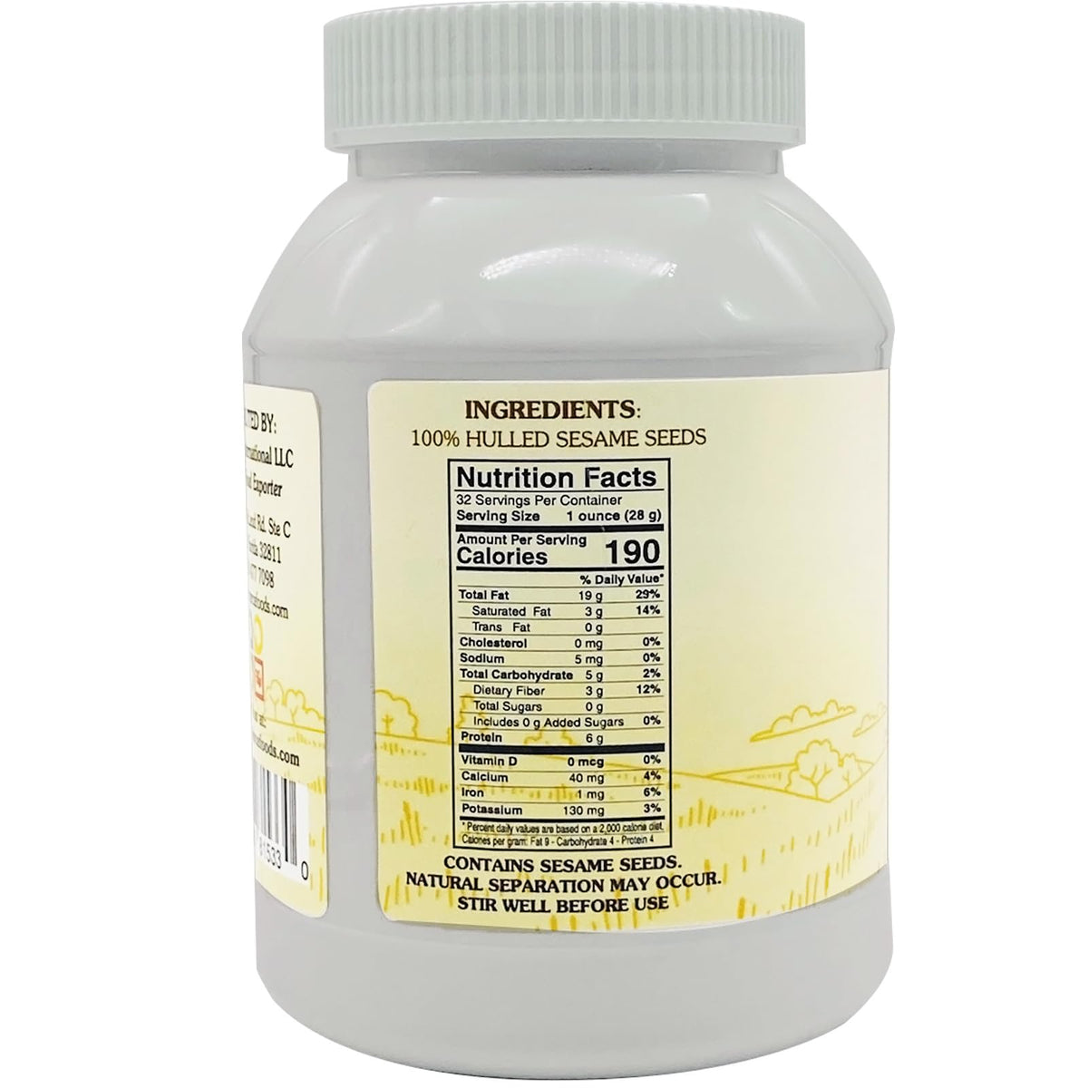 Lebanon tahini-dipping-sauce bottle: versatile drizzle for falafel, shawarma, and sauces.