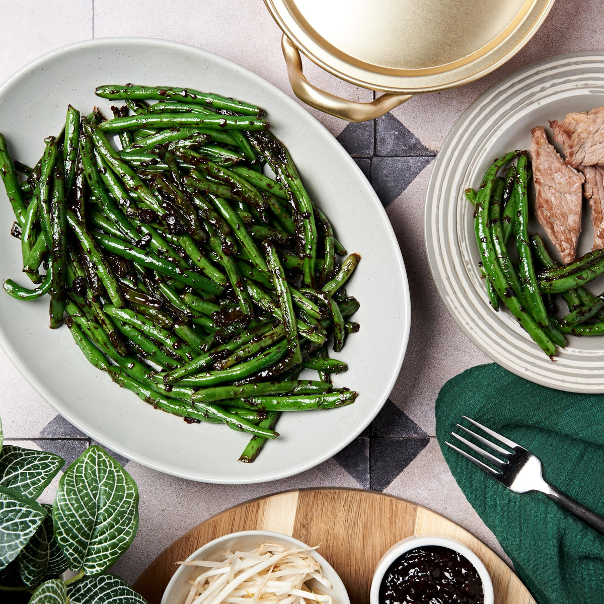 Premium ingredients and authentic flavor from Lee Kum Kee sauce on vegetables
