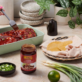 Lee Kum Kee Char Siu Sauce pork dish ready to bake.