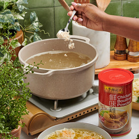 Creamy soup with Lee Kum Kee chicken powder boost