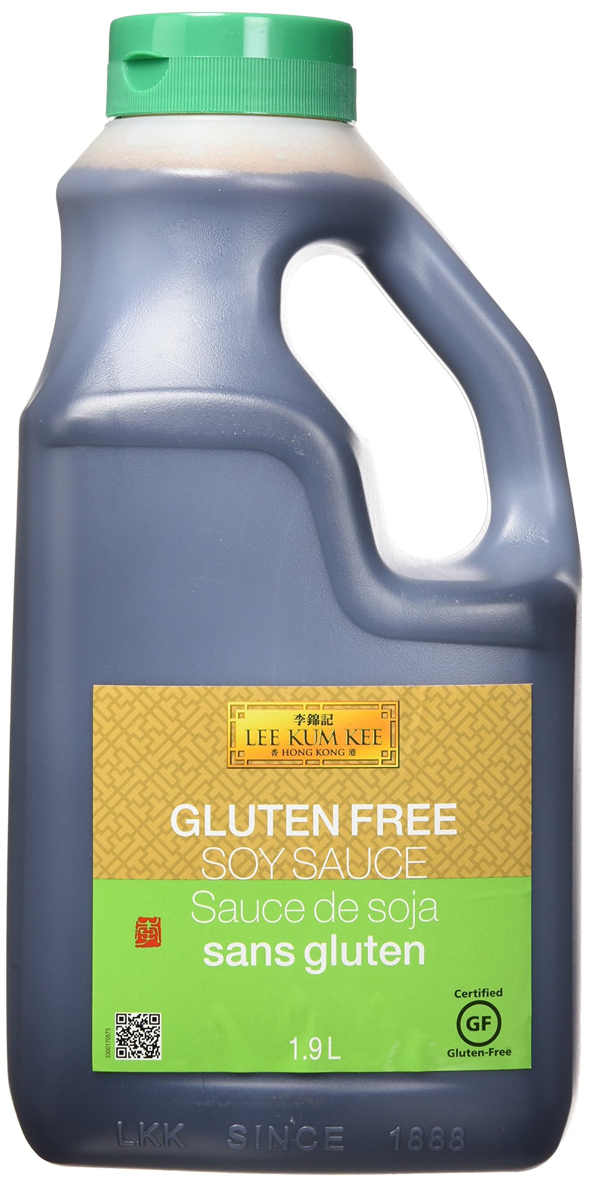 Lee Kum Kee Gluten-Free Soy Sauce bottle pouring to flavor marinades and stir-fries with rich umami.