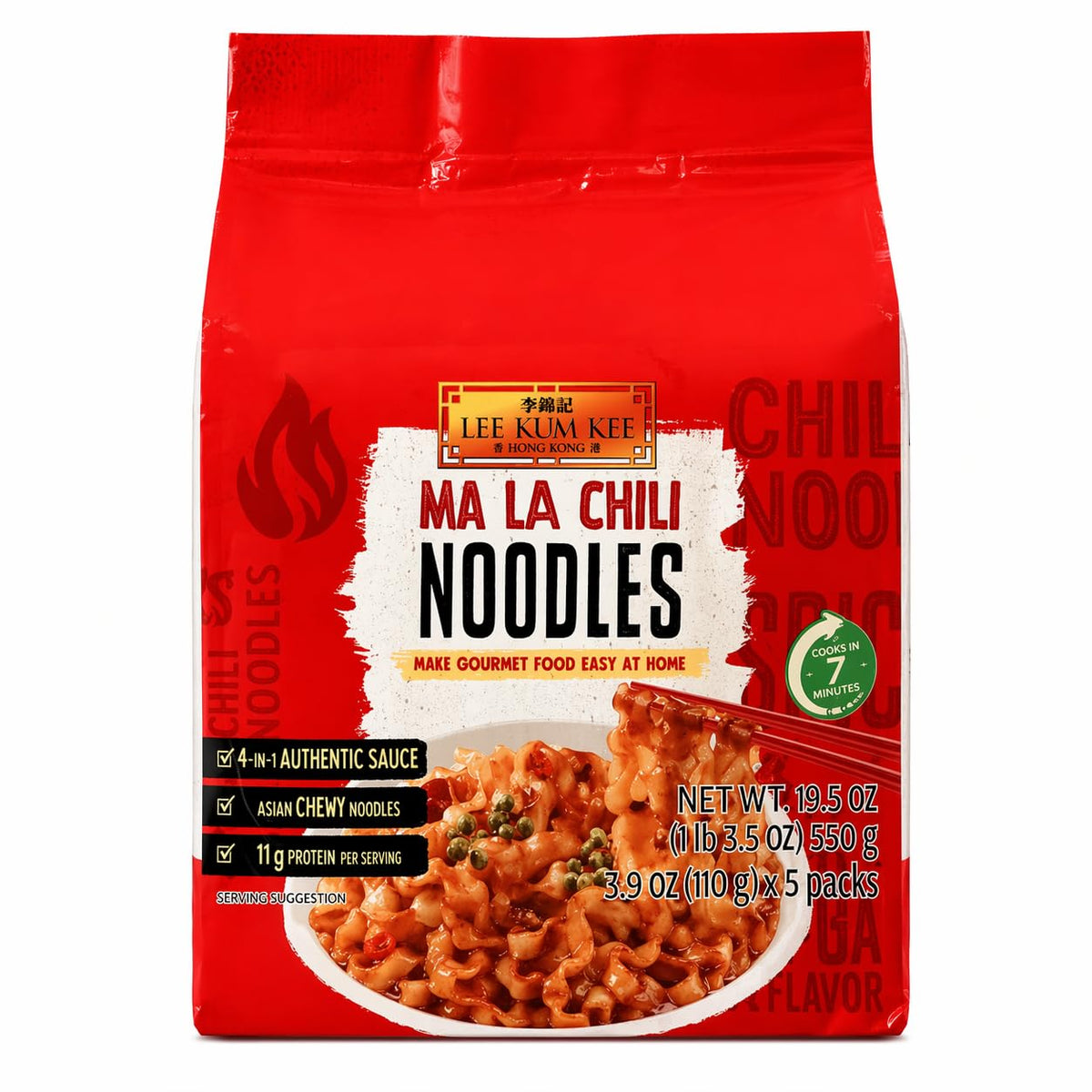 Lee Kum Kee Mala Chili Noodles pack for quick weeknight meals