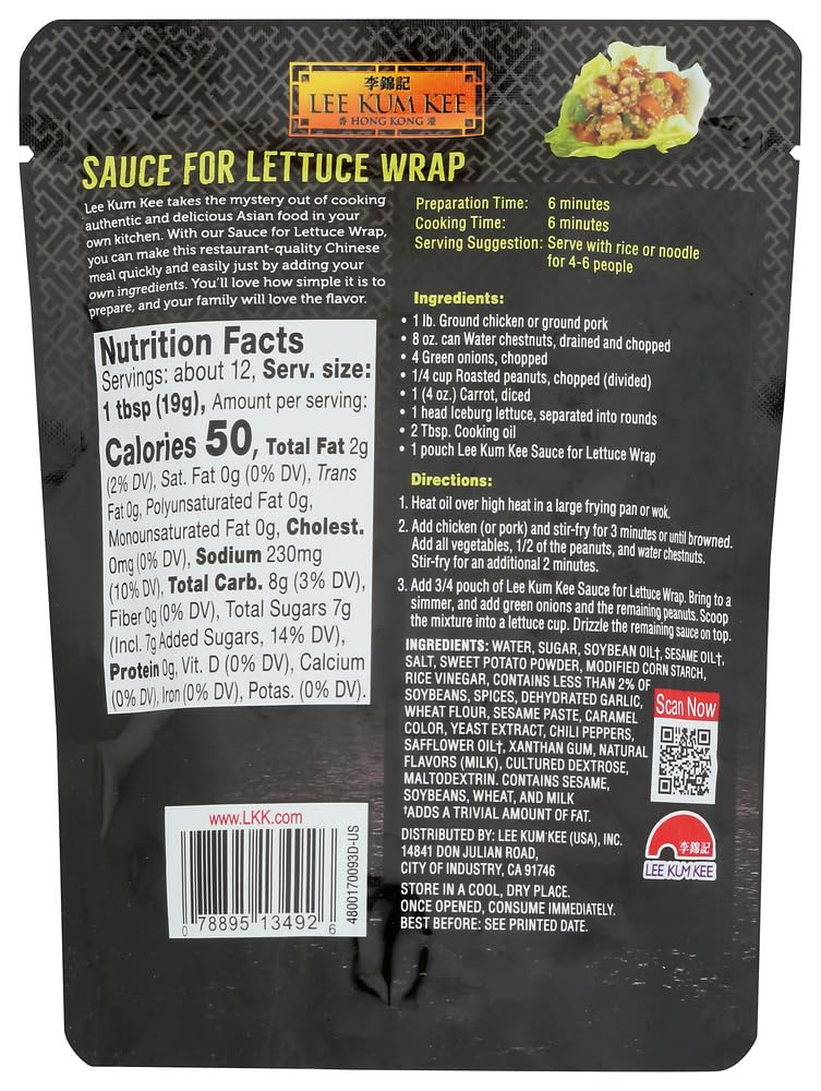 Panda Brand Sauce for Lettuce Wraps being used for dipping lettuce wraps