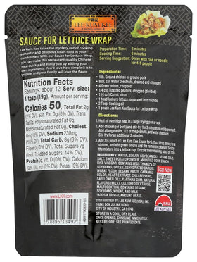Panda Brand Sauce for Lettuce Wraps being used for dipping lettuce wraps