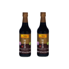 Lee Kum Kee Premium Dark Soy Sauce 2-pack bottles for rich color