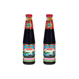 Lee Kum Kee Premium Oyster Sauce bottle pouring rich umami for stir-fries