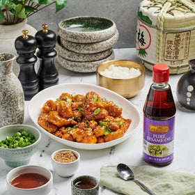 Lee Kum Kee Pure Sesame Oil finished-dish drizzle over noodles