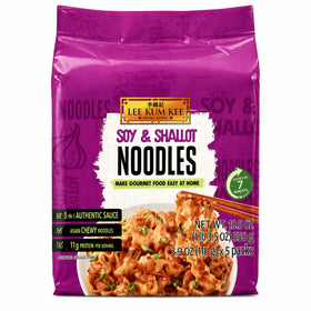 Lee Kum Kee Soy and Shallot Noodles pack shot for quick, convenient meals.