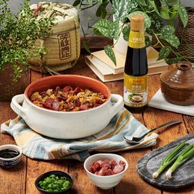 Lee Kum Kee Sweet Soy Sauce lends a glossy glaze to clay pot rice.