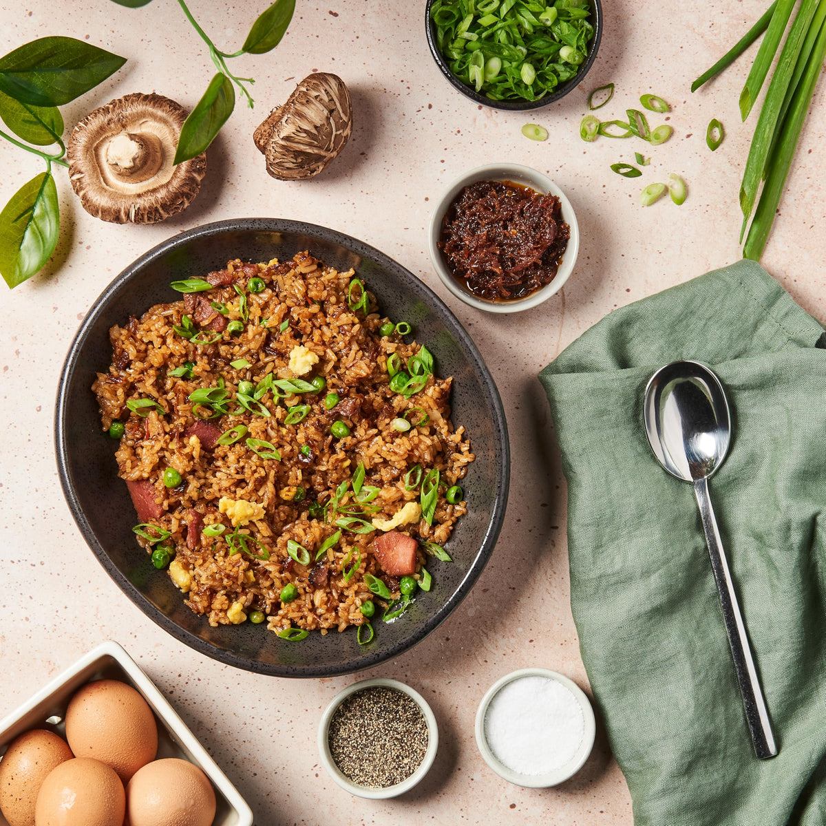 Lee Kum Kee XO Sauce stir-fry dish; elevates seafood and meat with bold flavor