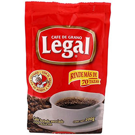 Legal Cafe Mexican ground coffee brewed into a smooth, flavorful cup.