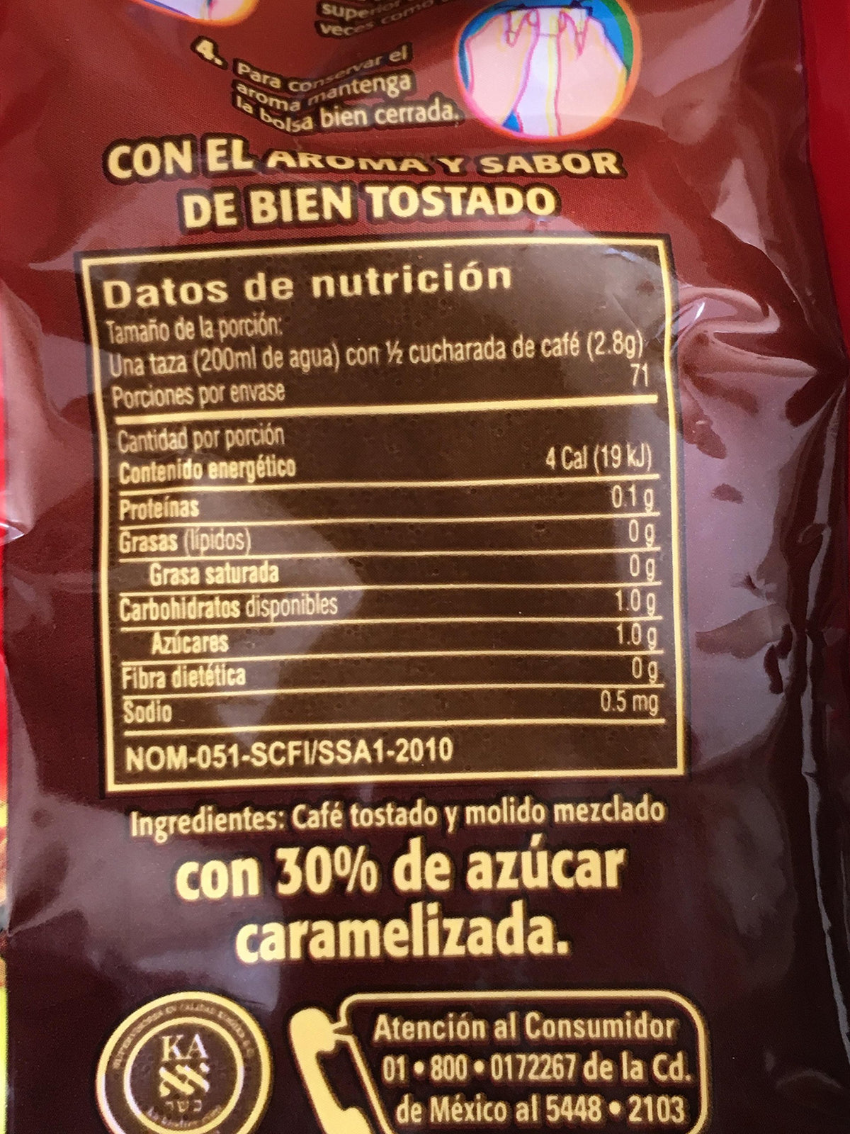 Legal Cafe Mexican ground coffee with caramelized sugar flavor for a rich cup.