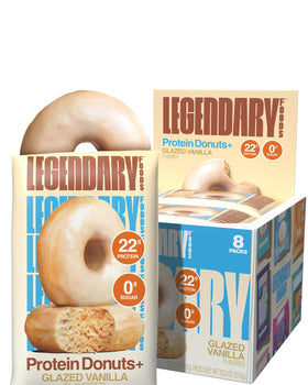 Legendary Foods Protein Donuts glazed vanilla: high-protein, zero sugar, ready-to-enjoy pack.