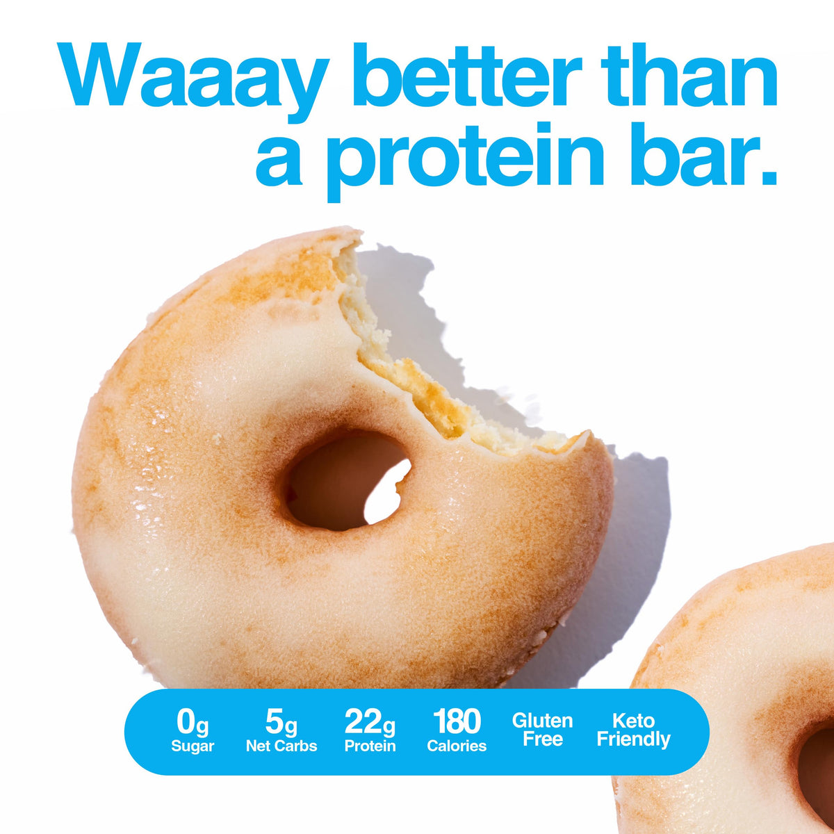 Legendary Foods Protein Donuts microwave-friendly glaze melts into a warm treat.