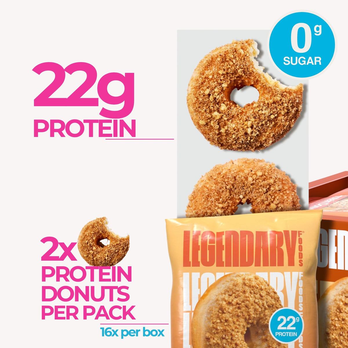 Legendary Foods Protein Donuts on-the-go snack, convenient protein boost between activities