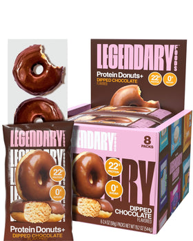 Legendary Foods Protein Donuts: two donuts per pack for quick, high-protein snacking on busy days.