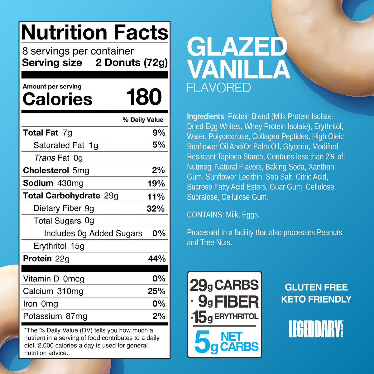 Legendary Foods Protein Donuts two per pack: convenient, budget-friendly snack for busy days.
