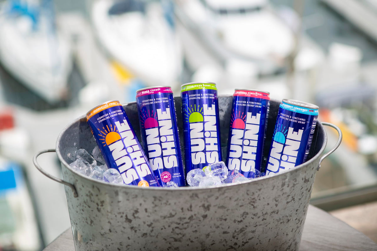 Legendary Sunshine caffeine-content label, showing 70 mg natural caffeine for a gentle boost