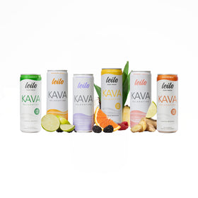 Leilo Kava bottle for a calming evening sip