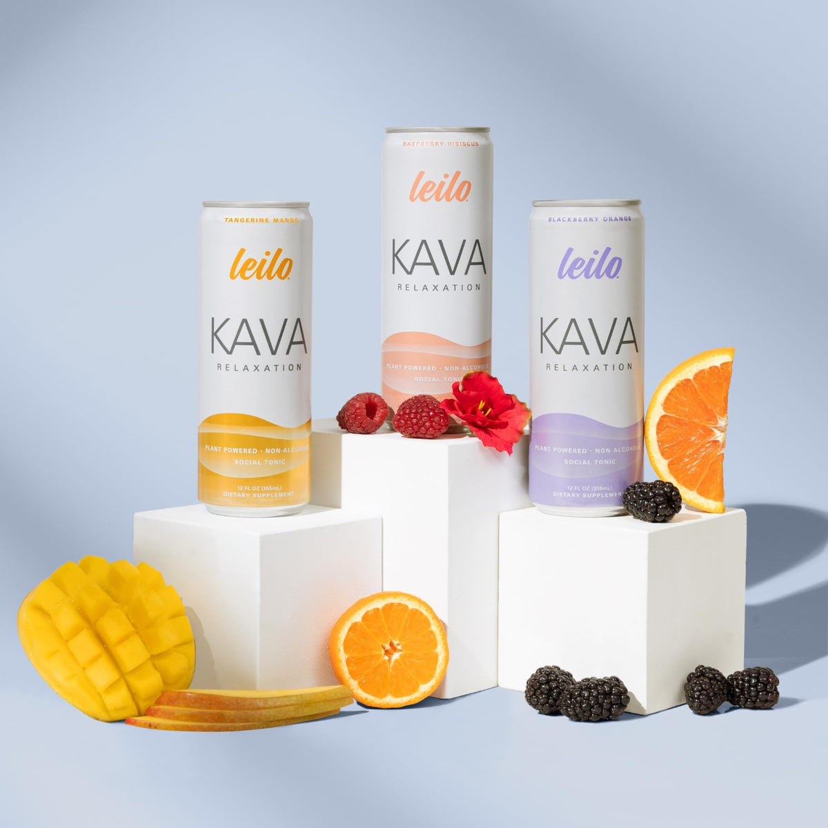 Leilo sparkling Tangerine Mango can for a zesty, mood-friendly moment