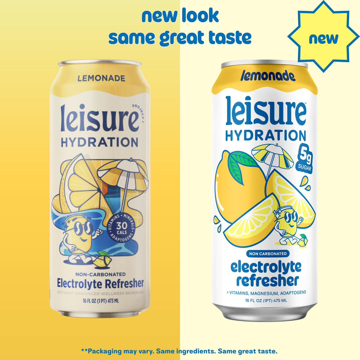Leisure Hydration electrolyte can highlighting 700mg electrolytes for effective hydration.